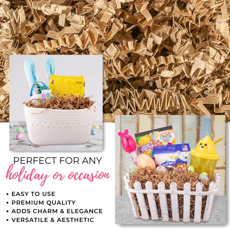 MagicWater Supply MagicWater Crinkle Cut Paper for Gift Baskets - 1/2 LB - Kraft - Perfect for Shredded Paper Filler, Basket Filler, Gift Boxes, Bridesmaid Gifts, Halloween Stuffers & More â€“ Ideal for All Occasions - Image 2